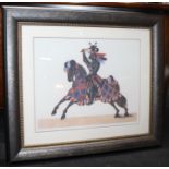 Print of Medieval Knight Set in Heavy Frame
