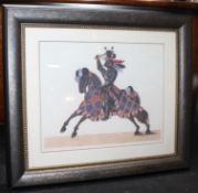 Print of Medieval Knight Set in Heavy Frame