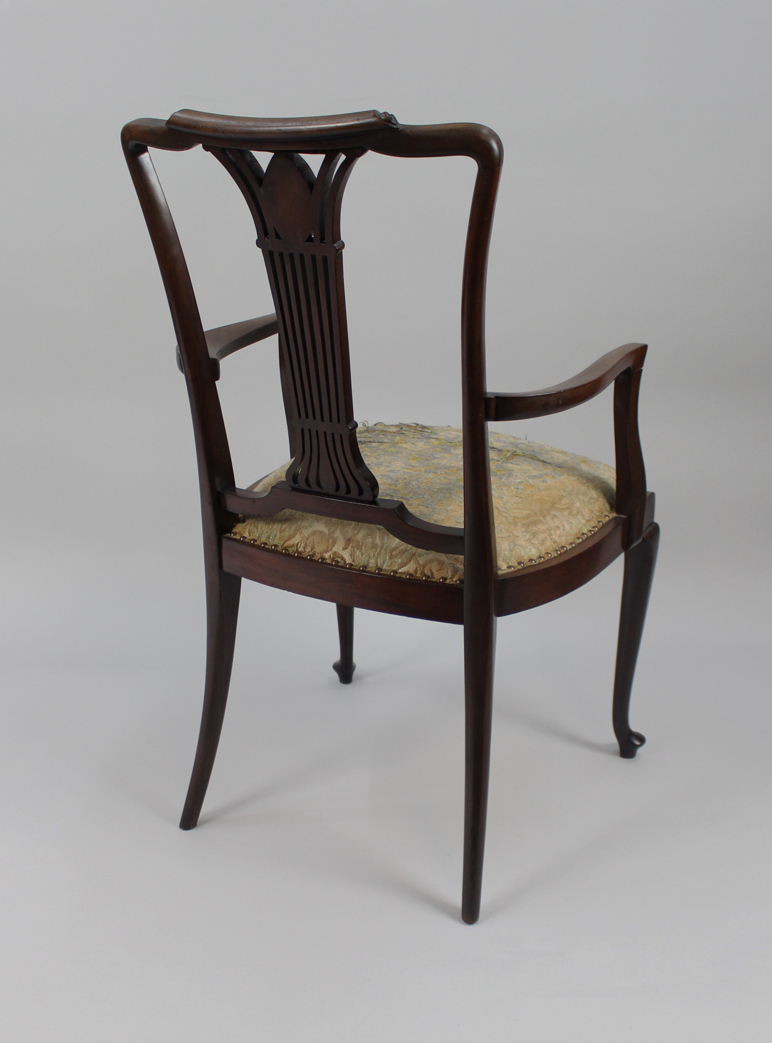 Antique Georgian Mahogany Armchair - Image 2 of 2