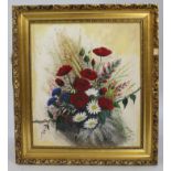 Still Life Oil Painting Set in Gilt Frame