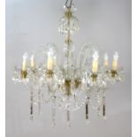 Fine Crystal French Eight Arm Lustre Chandelier