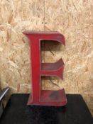 Vintage Signage Letter E