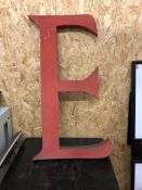 Vintage Signage Letter E