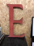 Vintage Signage Letter E