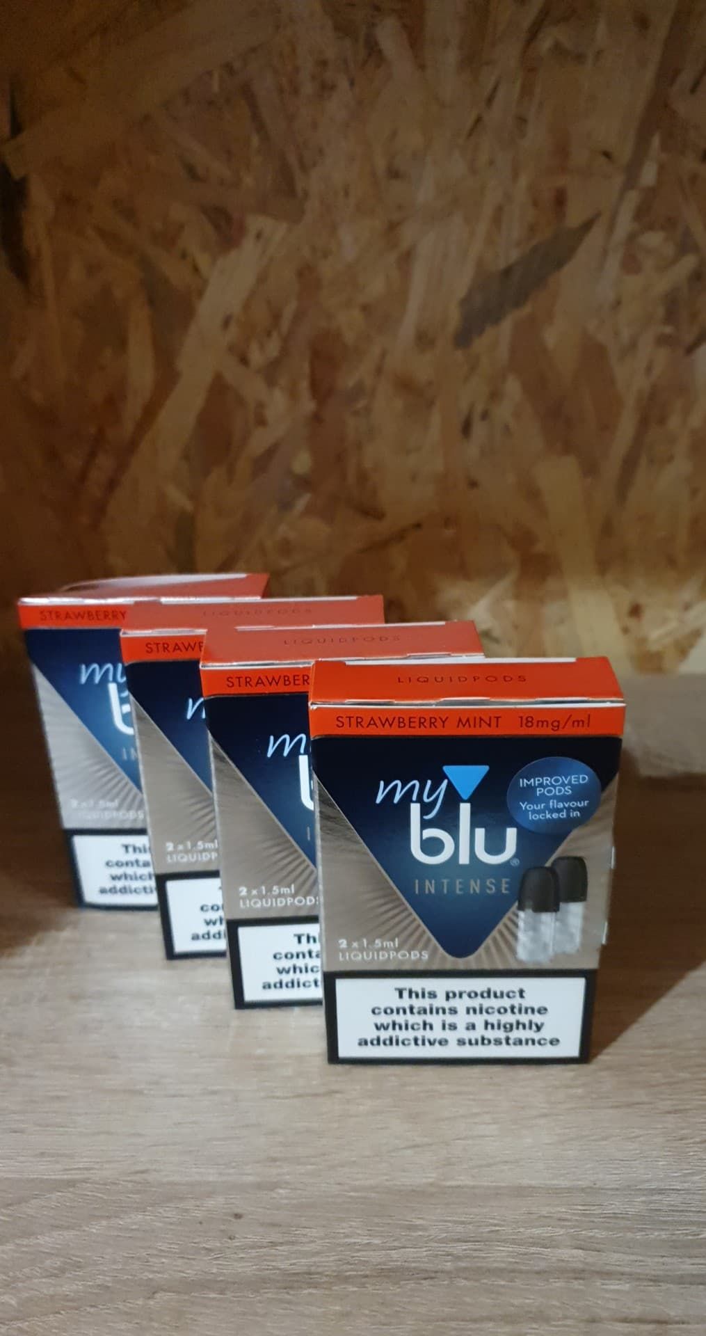 My Blu Intense Strawberry Mint 18mg Liquid Pods