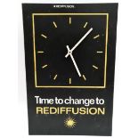 Vintage Advertising Redifusion Metal Wall Clock