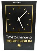 Vintage Advertising Redifusion Metal Wall Clock