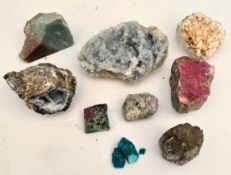 10 Assorted Geological Rock & Crystal Samples