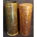 Vintage Military Shell Case and Copper Container