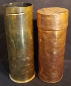 Vintage Military Shell Case and Copper Container