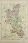 Antique Map of Buckinghamshire 1899 G. W Bacon & Co