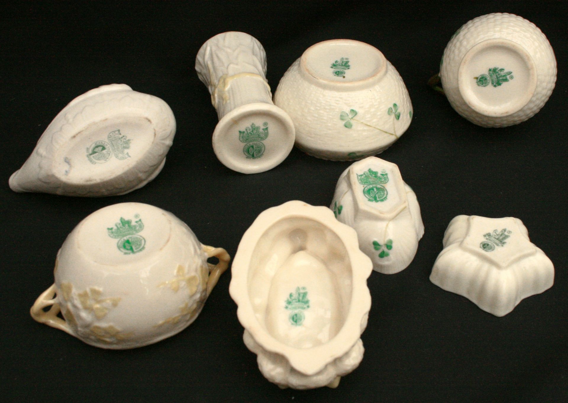 Vintage 8 Assorted Belleek China Various Shapes - Image 3 of 3