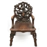 Antique Black Forrest Bear Chair