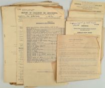 Parcel of WWII Naval Military Paperwork Includes Collision Report