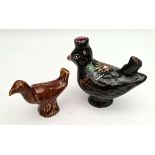 Antique 2 x Pottery Bird Whistles