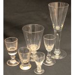 Antiques assortment of Six Drinking Glasses