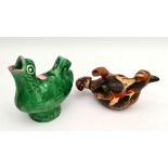 Antique 2 x Pottery Bird Whistles