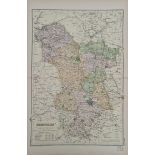 Antique Map of Derbyshire1899 G. W Bacon & Co