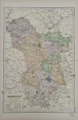 Antique Map of Derbyshire1899 G. W Bacon & Co