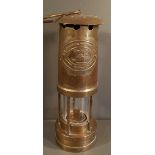 Vintage Brass Miners Safety Lamp Cambrian 13506