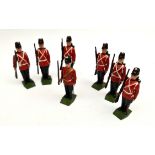 Vintage 7 Britains Cast Metal Toy Soldiers 6cm tall
