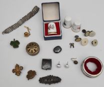 Vintage Costume Jewellery & Other Items Includes Sterling Silver