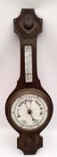 Antique Early 20th Century Oak Barometer