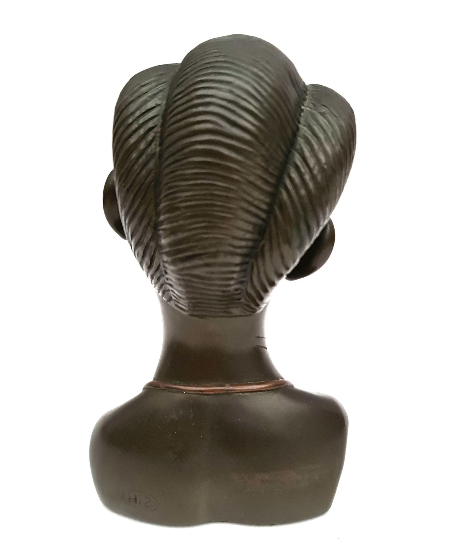 Vintage Bronze Bust of African Female 4 inches tall - Image 2 of 2
