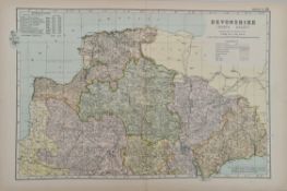 Antique Map North Devon 1899 G. W Bacon & Co