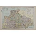 Antique Map North Devon 1899 G. W Bacon & Co