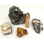 5 Assorted Geological Rock & Crystal Samples