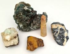 5 Assorted Geological Rock & Crystal Samples