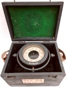 WWII British Navy Ships Liquid Gimbal Compass in Original Box