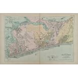Antique Map of Hastings & St Leonard 1899 G. W Bacon & Co