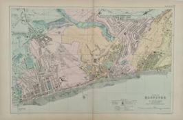 Antique Map of Hastings & St Leonard 1899 G. W Bacon & Co