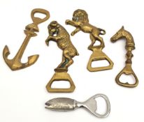 Antiques 5 Assorted Bottle Openers