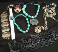Vintage Costume Jewellery Includes wrist Watch