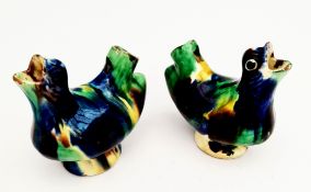 Antique 2 x Pottery Bird Whistles