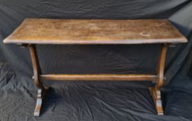 Antique Single Plank Oak Refectory Table