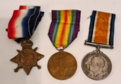 Antique WWI Military Medals Royal Navy 1914-15 Star 1914 - 18 War Medal & Victory Medal
