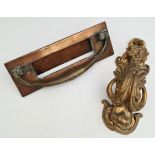 Antiques Early 20th Century Copper & Brass Letter Box and Door Knocker