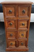 Rustic Solid Wood Set of Drawers 8 Drawers Tall