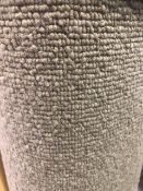 oxford silver grey 4.7m x 4m (15ft3in x 13ft ) polypropylene loopcontract hessian back carpet