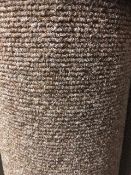 Bedford brown 4.5m x 4m (14ft6in x 13ft) polypropylene loopcontract rubber back carpet