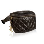 Chanel Vintage Black Quilted Waist Bum Bag Pouch