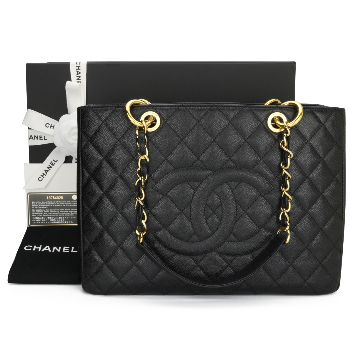 Chanel Grand Shopping Tote GST Black Caviar Gold Hardware 2010 - Image 2 of 5