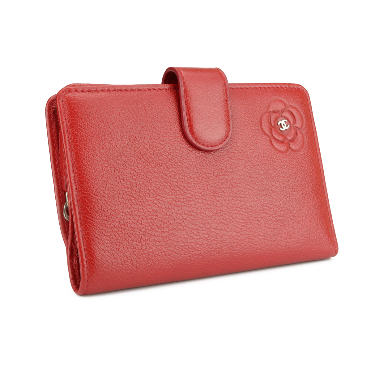 Chanel L-Zip Pocket Wallet Red Calfskin Silver Hardware 2011 - Bild 4 aus 5