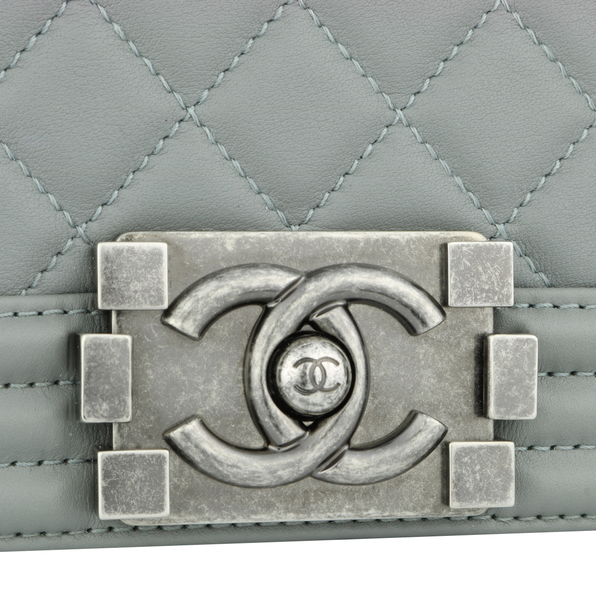 Chanel New Medium Quilted Boy Grey Calfskin Ruthenium Hardware 2017 - Bild 4 aus 5