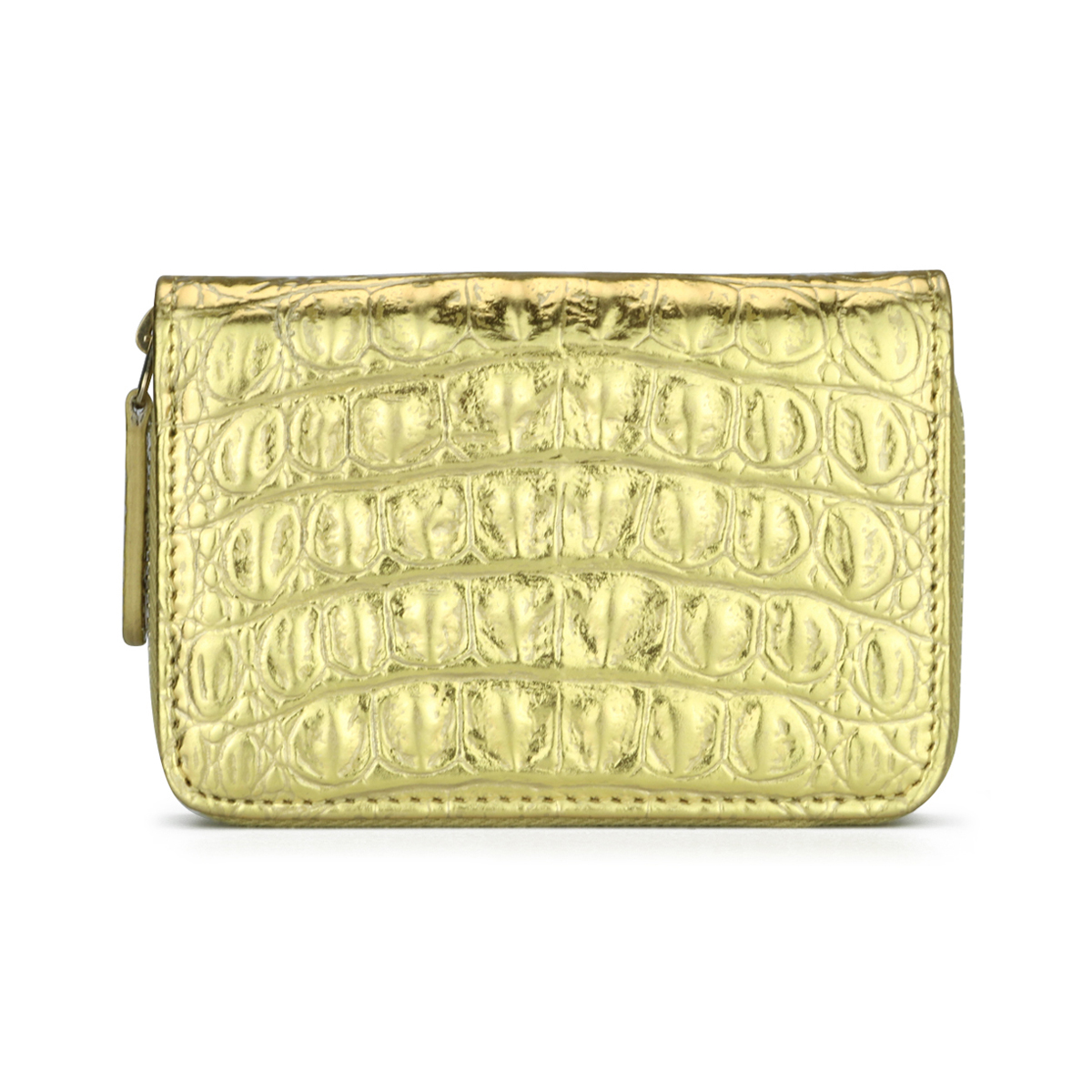 Chanel Small Coin Purse Metallic Gold Crocodile Embossed Calfskin Brushed Gold Hardware 2019 - Bild 4 aus 5