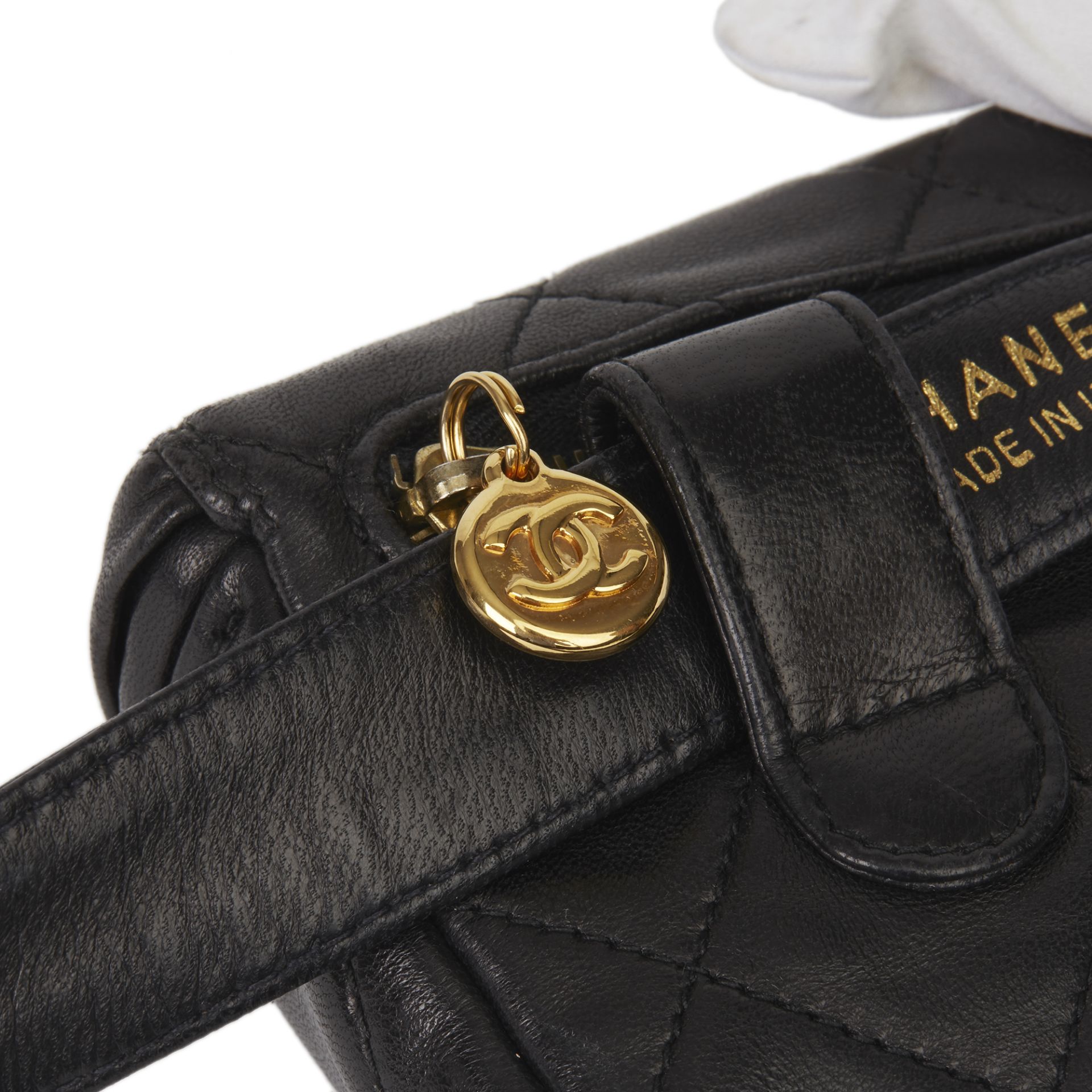 Chanel Black Quilted Lambskin Vintage Timeless Belt Bag - Image 7 of 12